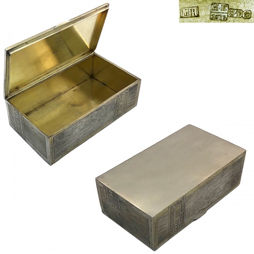 Russian Silver Table Cigarette Box St. Petersberg 1875